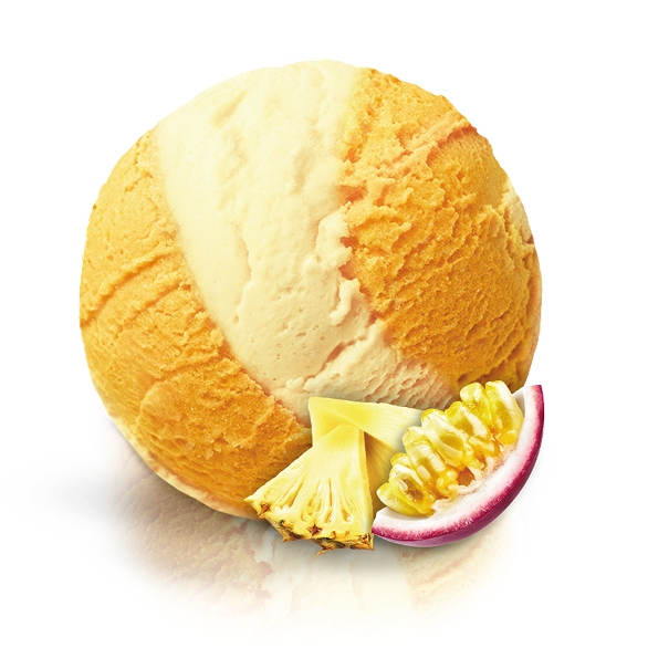 «MOROZPRODUCT» pineapple-passion fruit with a layer of creamy sorbet in ditches